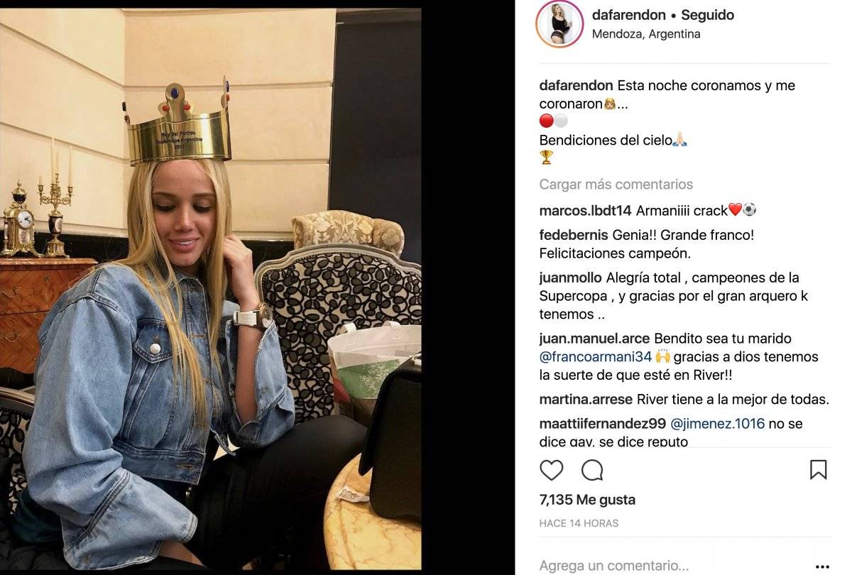 Atrevida frase de Daniela Rendón para Franco Armani