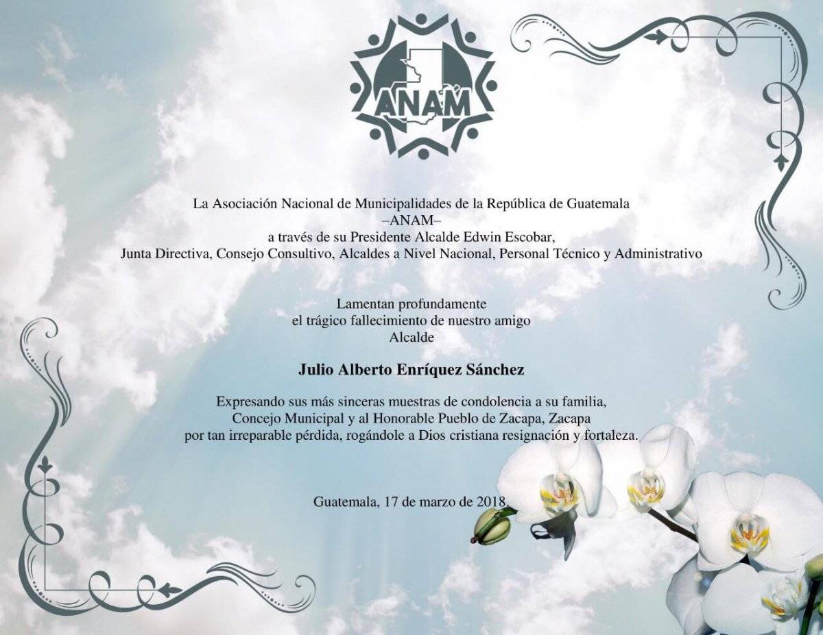 ANAM asesinato alcalde