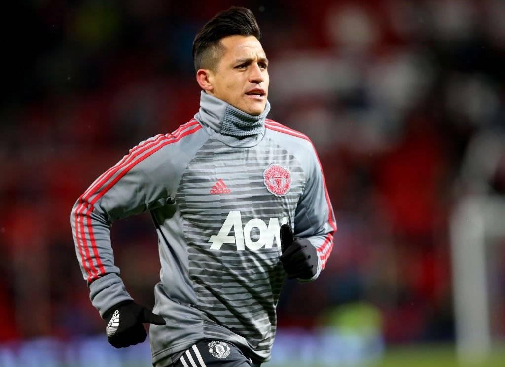 Alexis hizo los ejercicios previos, pero no ingresó en el United / Foto: Getty Images