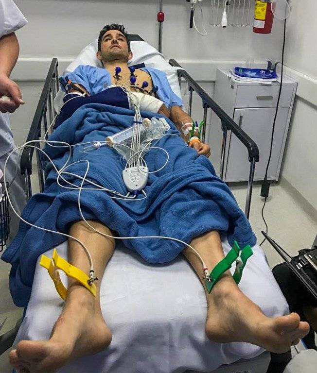 Óscar Sevilla en el hospital