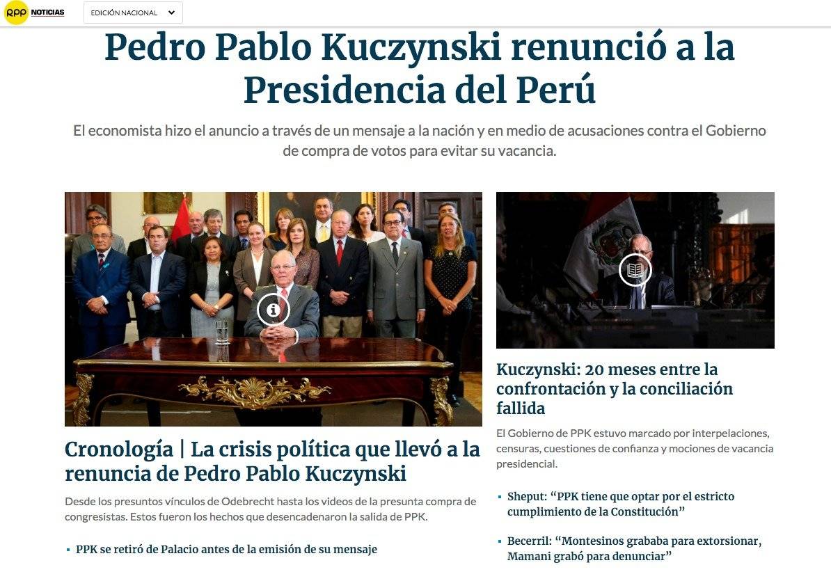 PPK deja de ser Presidente