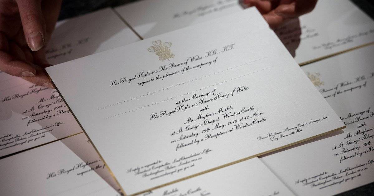 convite casamento Harry e Meghan Markle