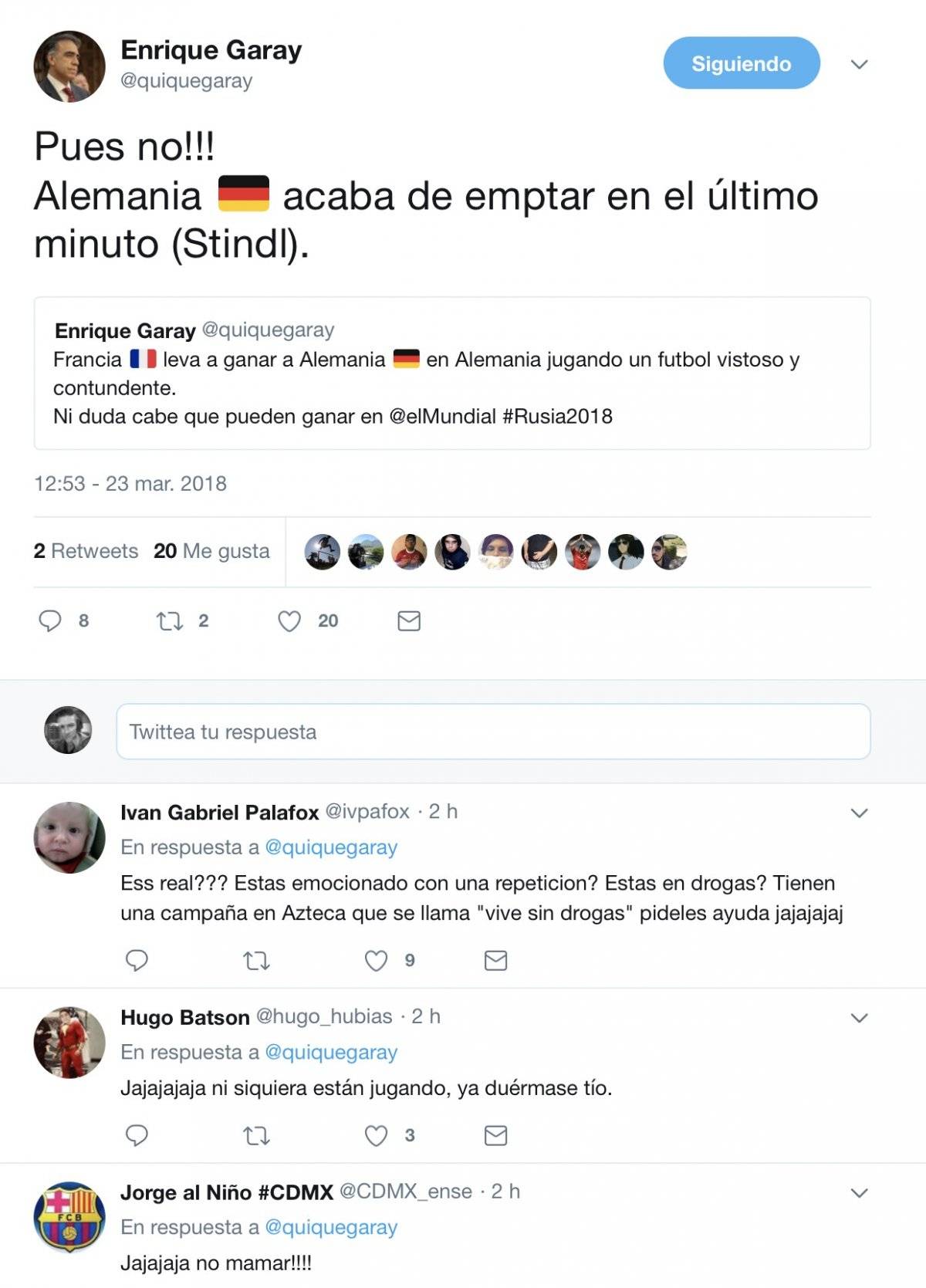 Enrique Garay Twitter