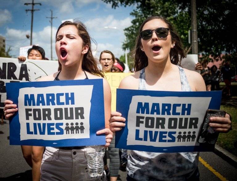 Marcha contra las armas en Estados Unidos