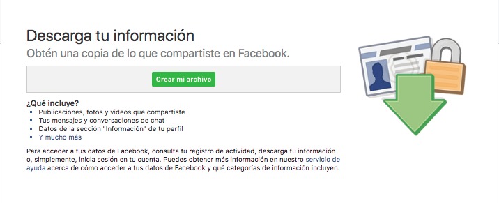 Confirmación Tutorial: Aprenda a cómo descargar todas las fotos que ha subido a Facebook