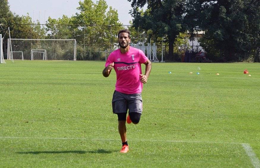 Germán Voboril no ha podido trabajar a la par de sus compañeros después del partido ante Unión en San Carlos / Foto: cruzados.cl