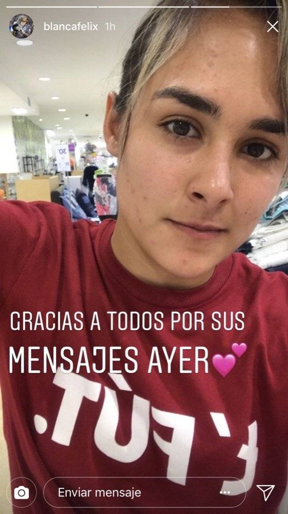 Así festejó la portera Blanca Félix su cumpleaños