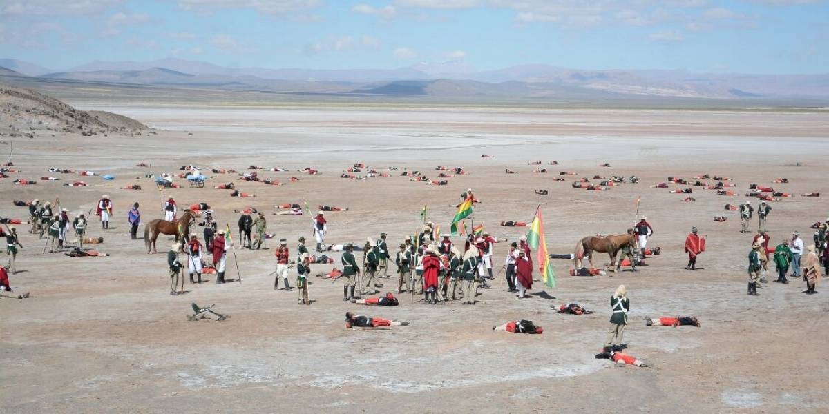 Bolivia escenifica victoria ante Chile en Guerra del Pacífico