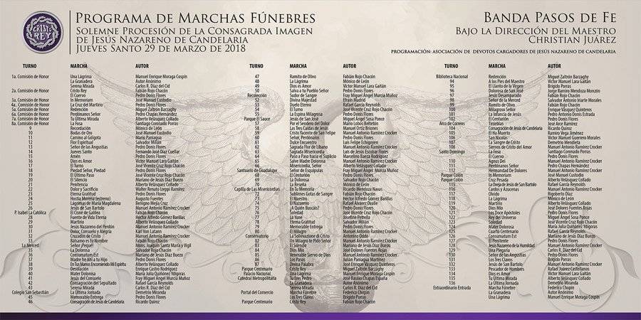 Programa de marchas de Jesús
