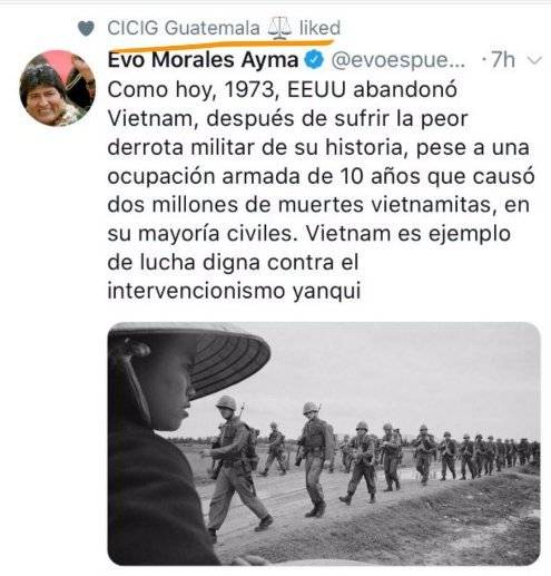 tuit de Evo Morales