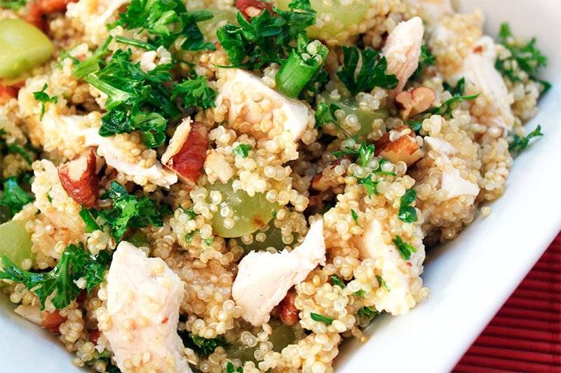 uinoa con pollo y verduras