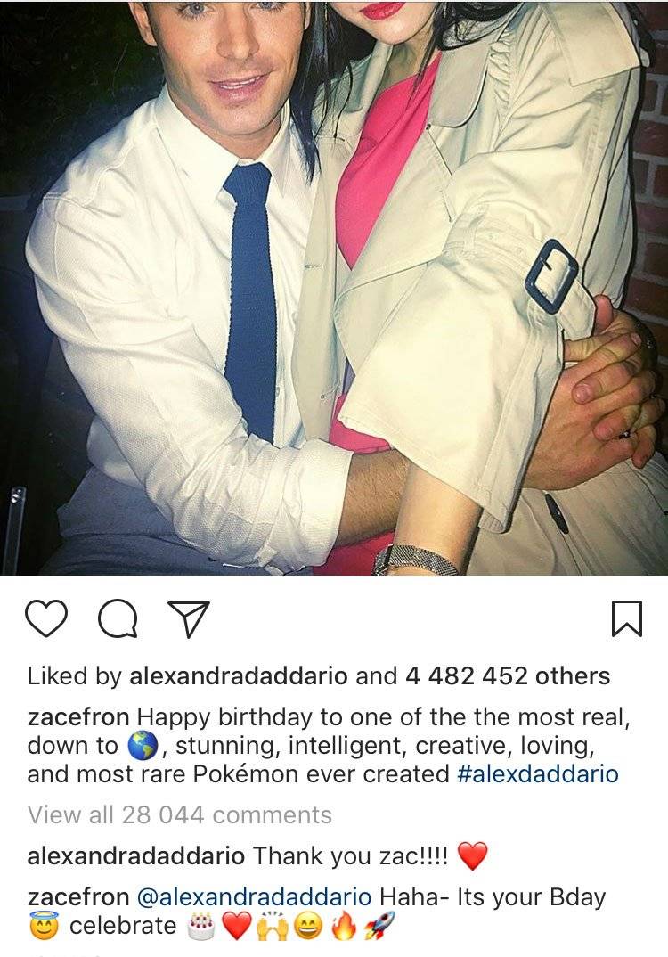 Zac Efron e Alexandra Daddario