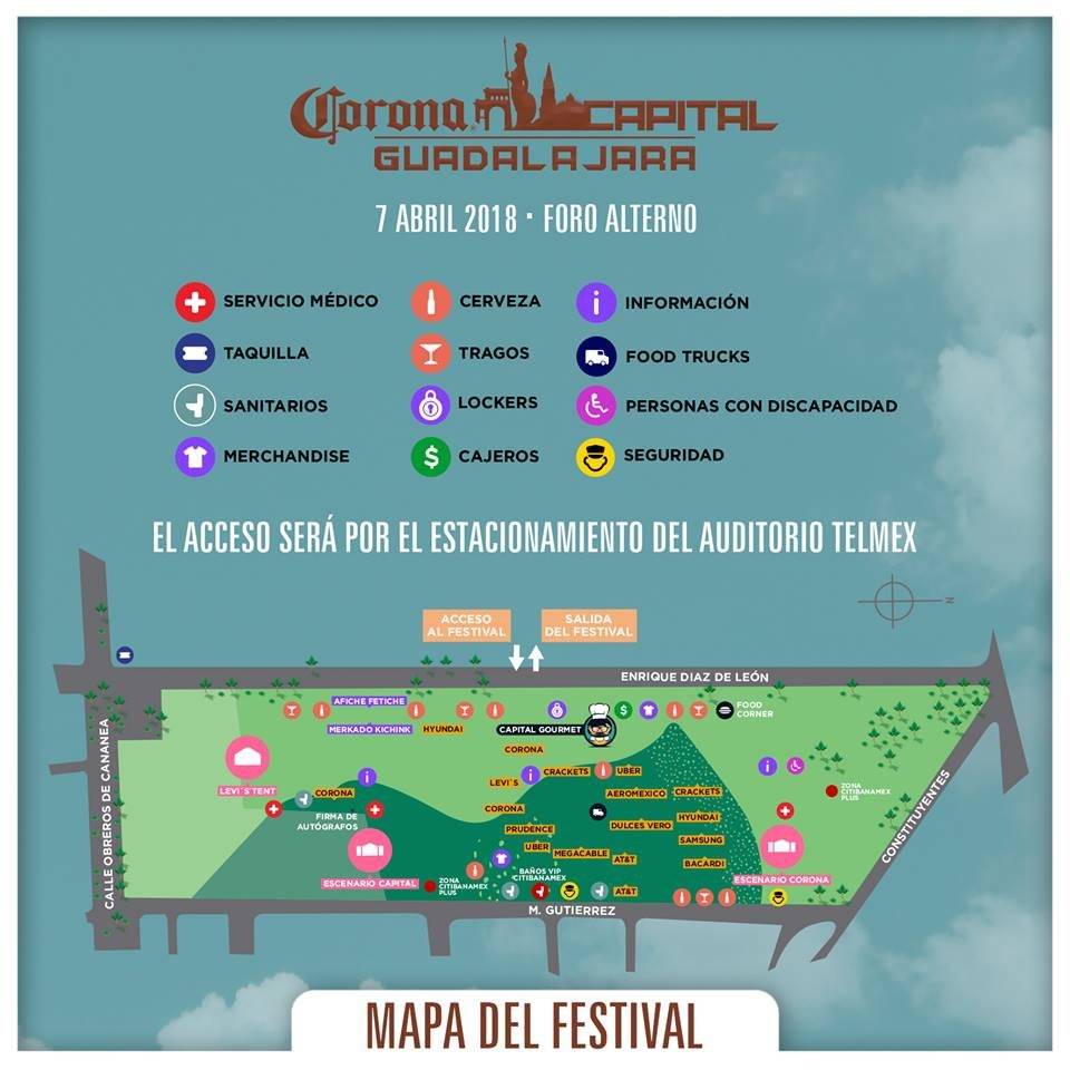 Mapa del festival.