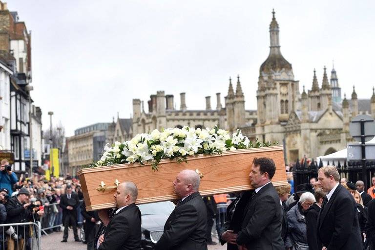 hawking funeral