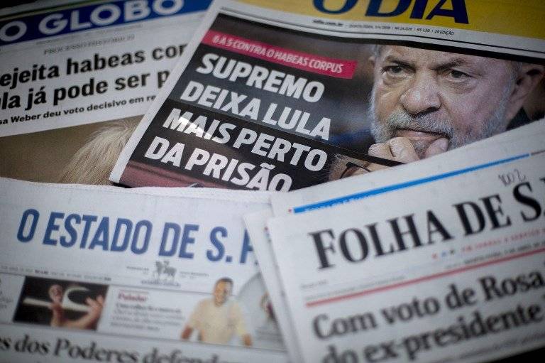 Medios reaccionan a situación de Lula da Silva