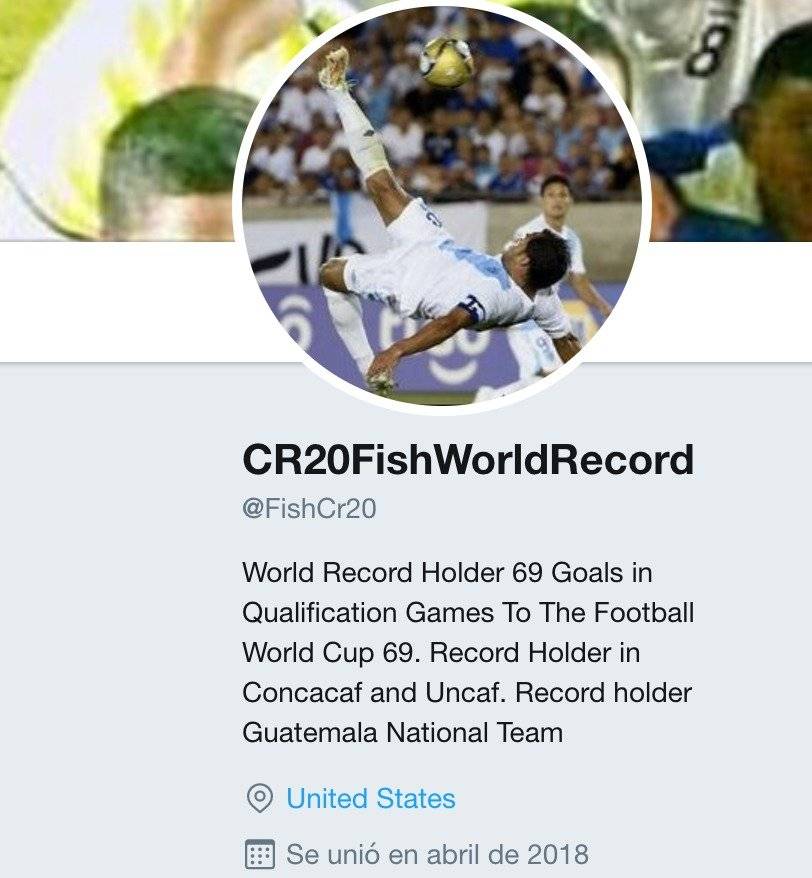 Perfil de la nueva cuenta de Twitter de Carlos Ruiz.