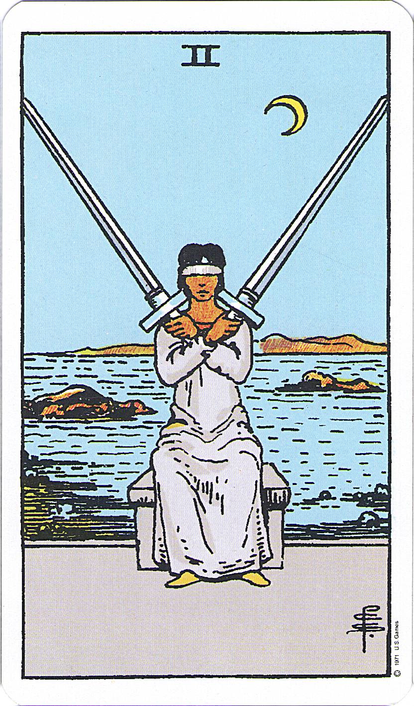 dos de espadas dos de espadas tarot