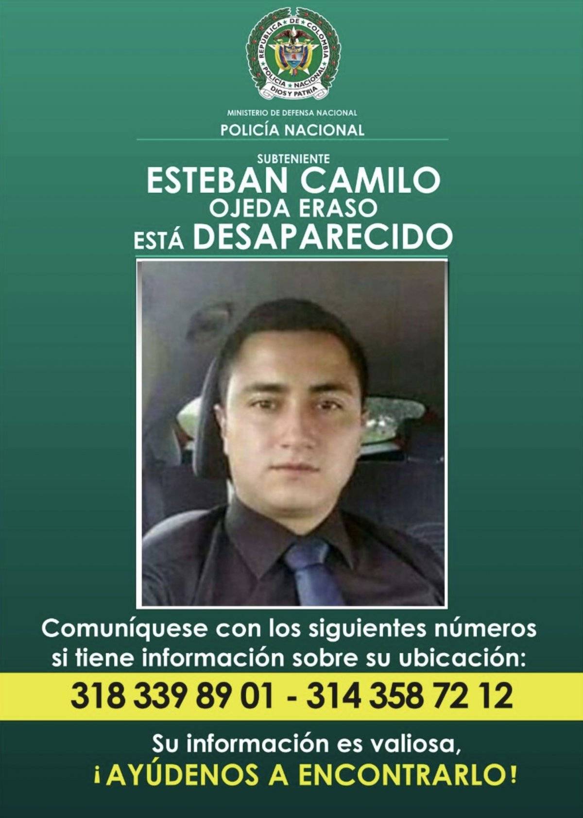Desaparición de Policía en Bogotá