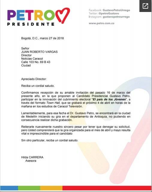 Carta Petro