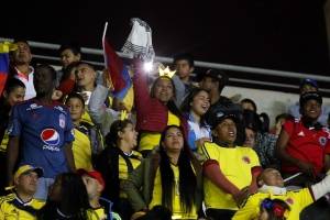 Los fanáticos de Colombia llegaron en masa a Coquimbo / Agencia Uno
