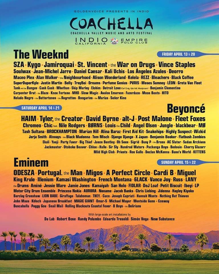 ¡En directo! Coachella podrá verse por YouTube 5 Cartel del festival.