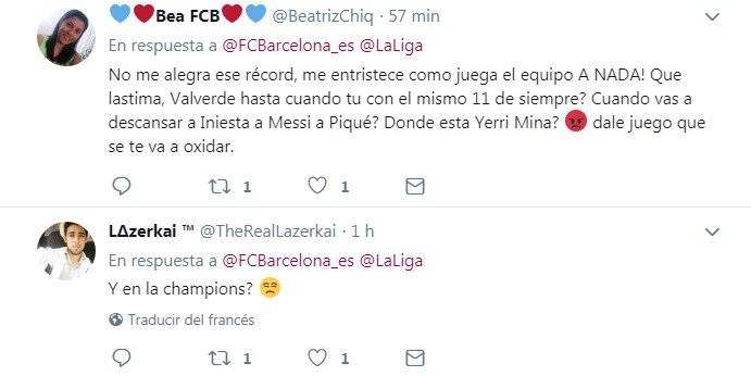 Comentarios de aficionados de Barcelona
