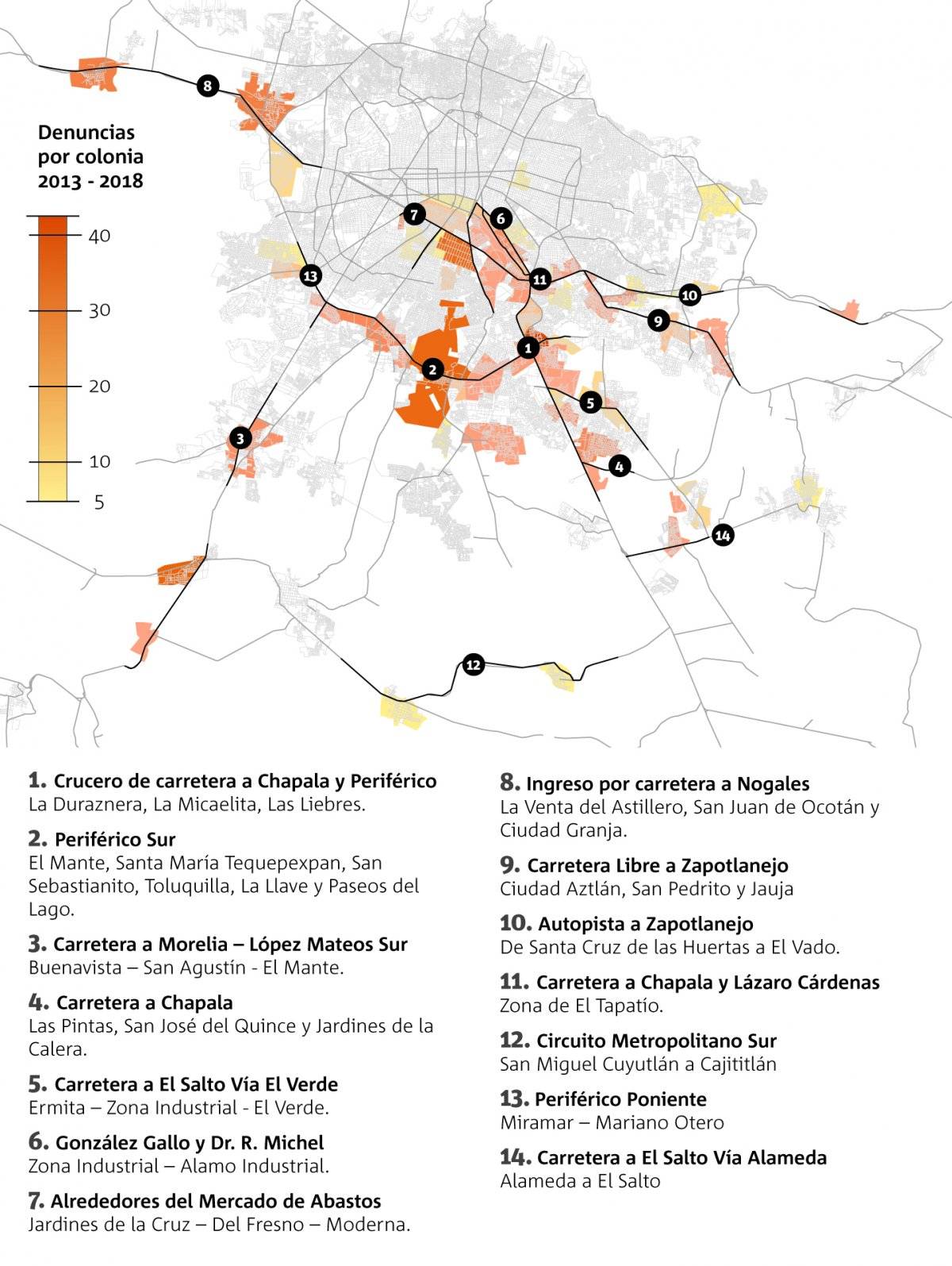 Asaltantes de cargueros tienen sus corredores en la ZMG para atacar unidades