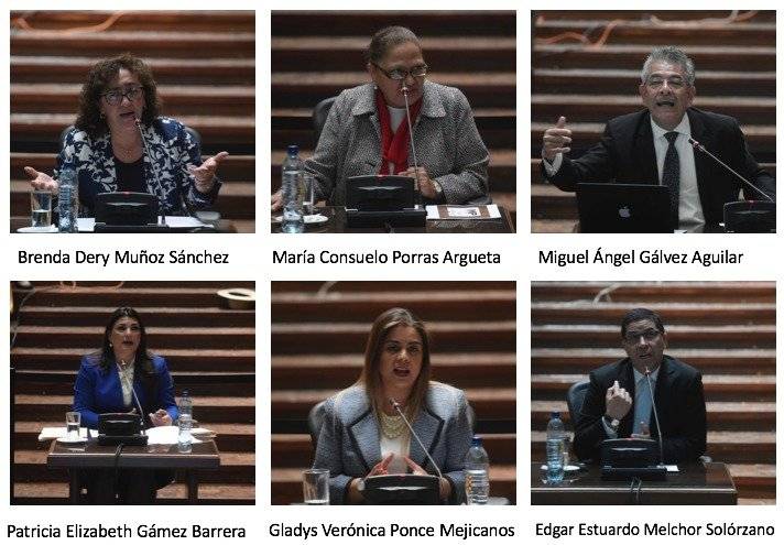 seis aspirantes a fiscal general que integran nómina final