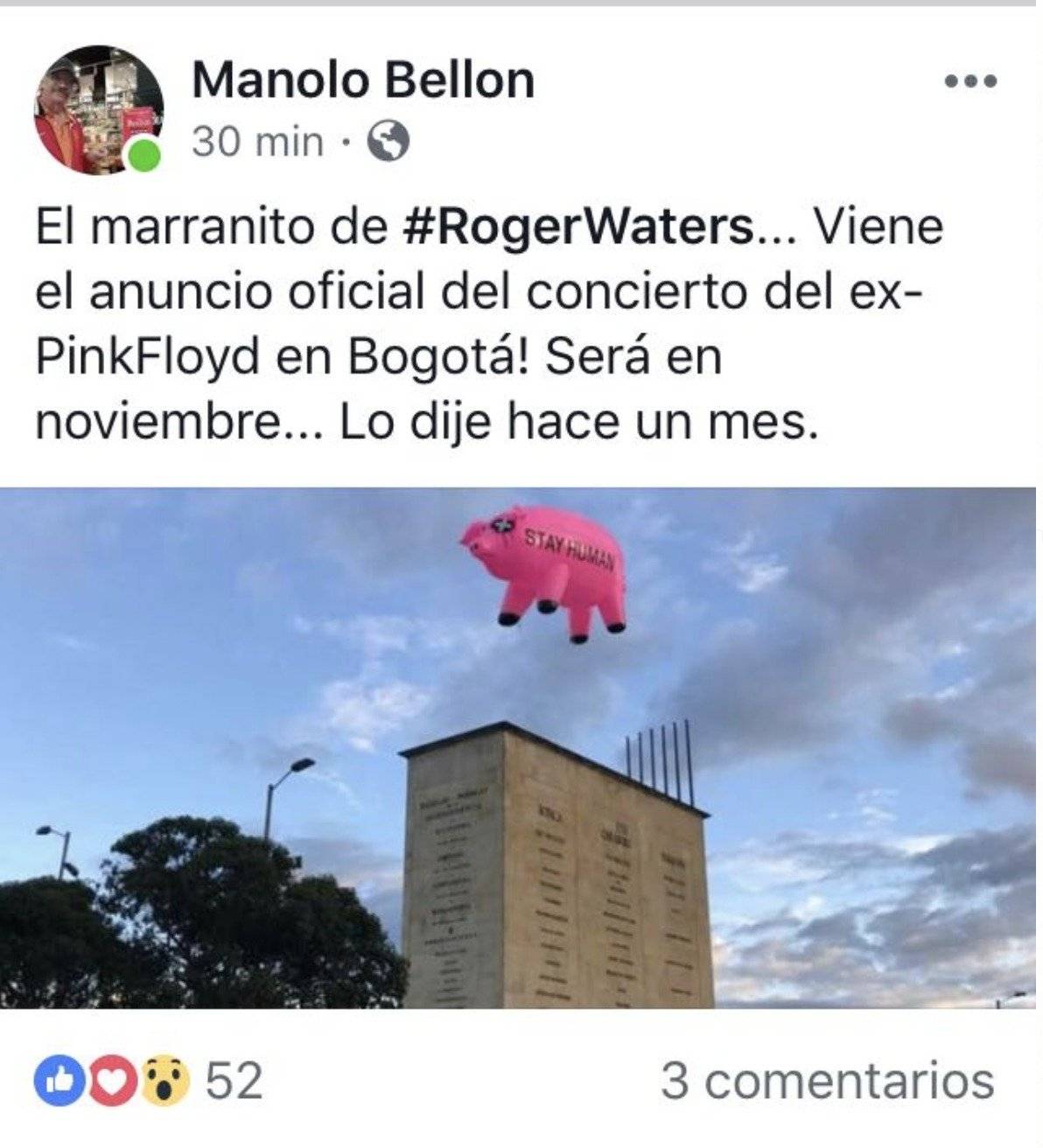 Concierto de Roger Waters en Colombia