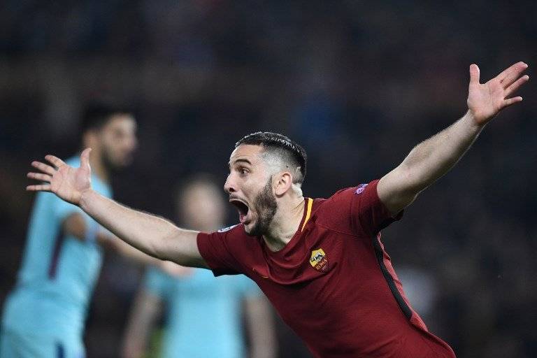 Gol de Manolas contra el Barcelona