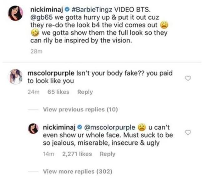 Respuesta de Nicki Minaj