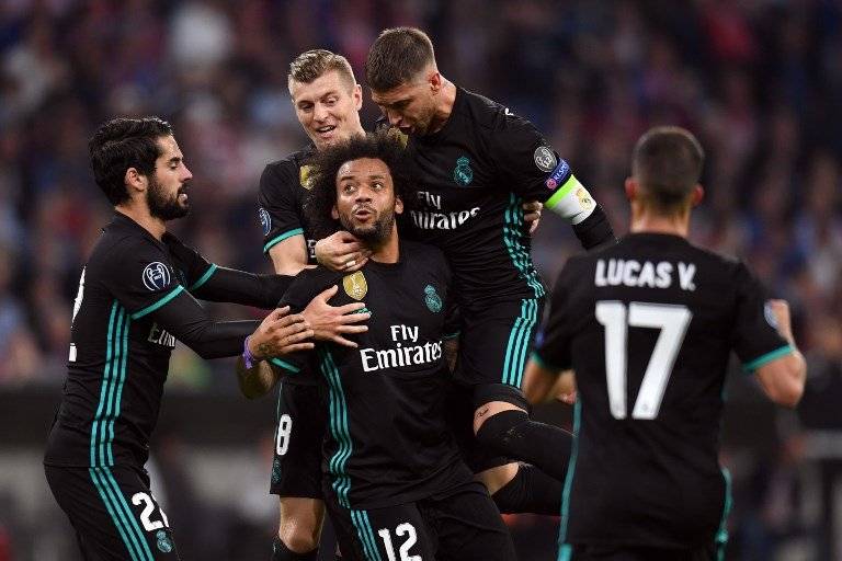 Marcelo en el primer gol del Madrid