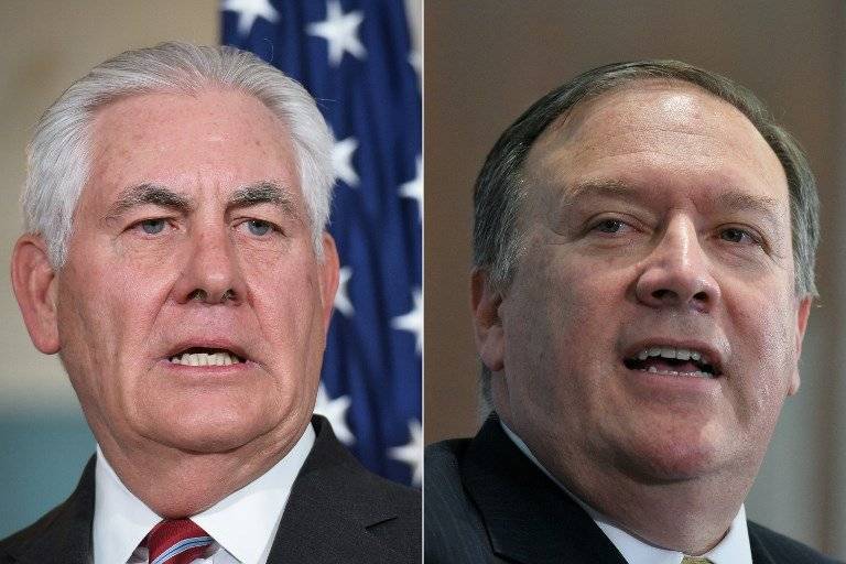Rex Tillerson y Mike Pompeo