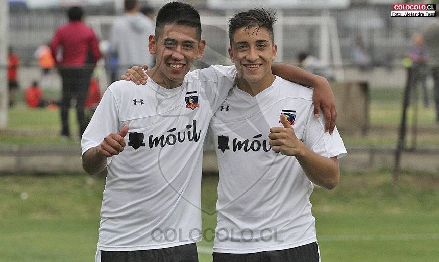 Diego Cayupil junto a Luis Salas / Colo Colo