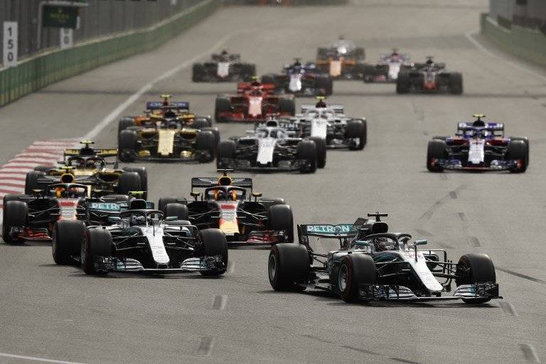 Lewis Hamilton en el GP de Azerbaiyán