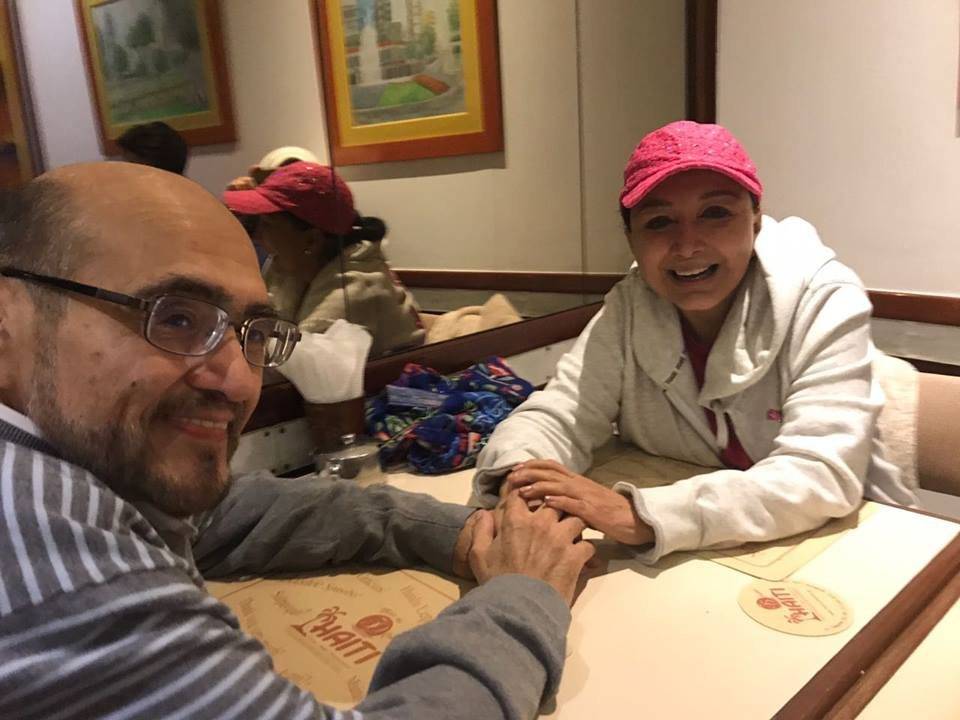 Edgar Vivar y María Antonieta.