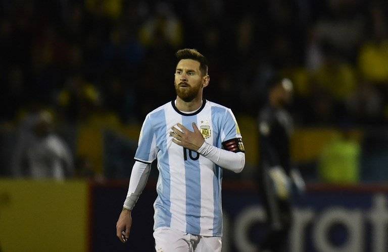 Lionel Messi durante el partido contra Ecuador