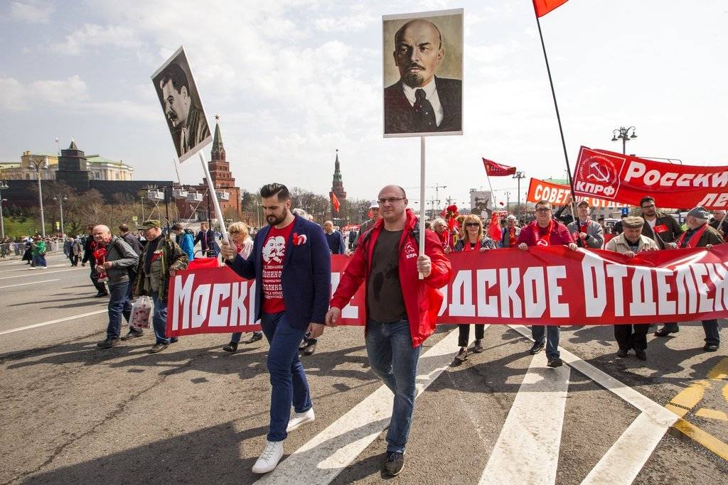 Marchas por el Día del Trabajo en Rusia