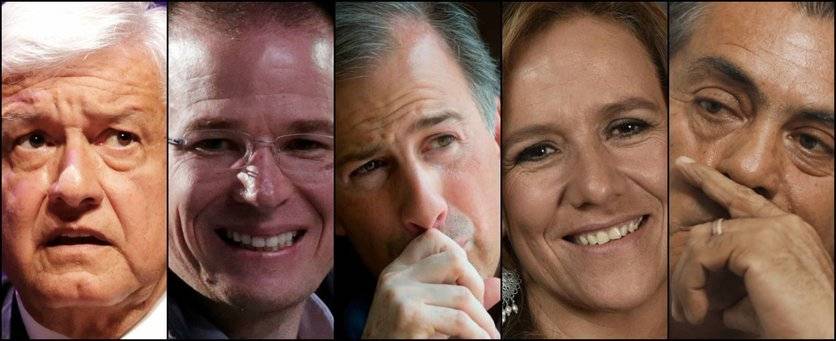 Los presidenciables rumbo al 1 de julio.