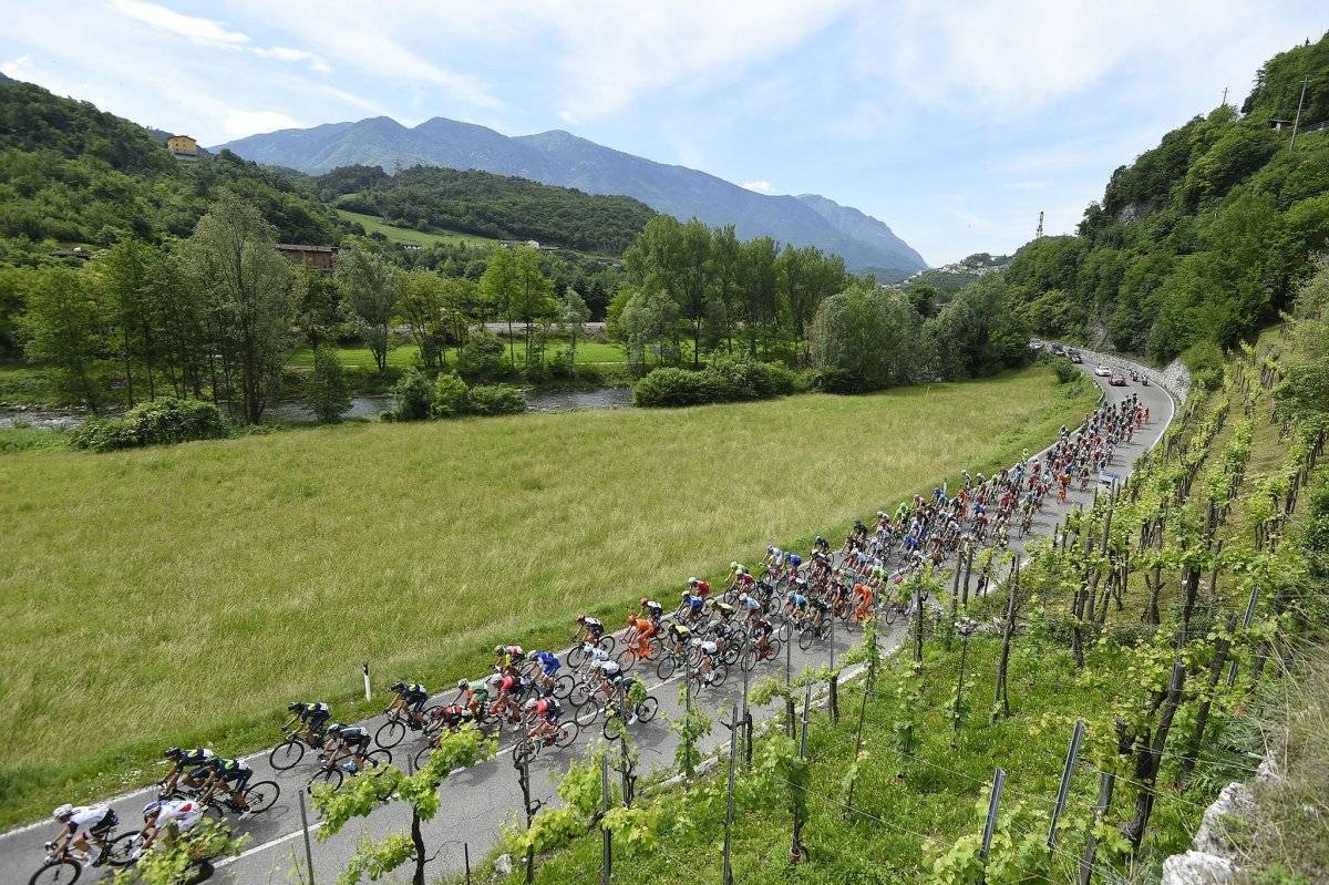 Una panorámica durante una etapa del Giro