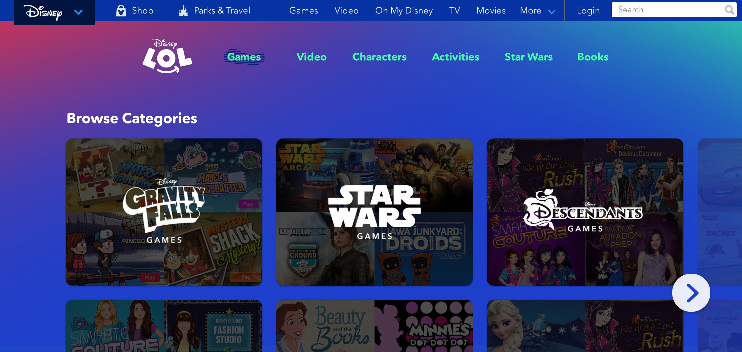 Con plataformas como "Disney LoL", la compañía se empeña en brindar contenido interactivo a una nueva generación de niños Con plataformas como "Disney LoL", la compañía se empeña en brindar contenido interactivo a una nueva generación de niños