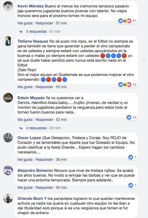 Los comentarios de la afición Roja tras el fracaso de su equipo
