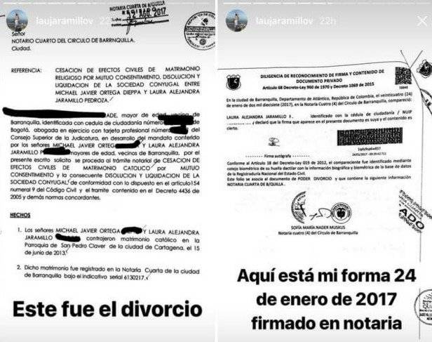 Captura de pantalla Instagram Laura Jaramillo