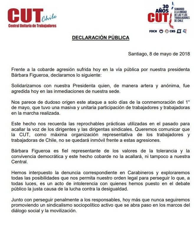Condenan agresión a Bárbara Figueroa