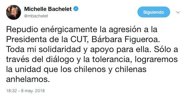 Rechazo Bachelet
