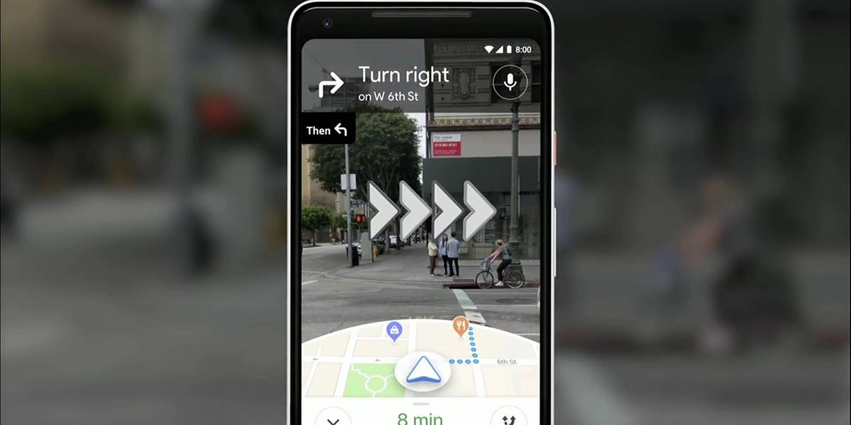 Google Maps pronto dará indicaciones mediante Realidad Aumentada