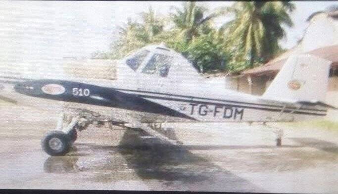 avioneta accidentada en Izabal