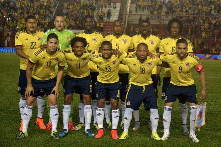 Colombia antes de un partido de eliminatoria