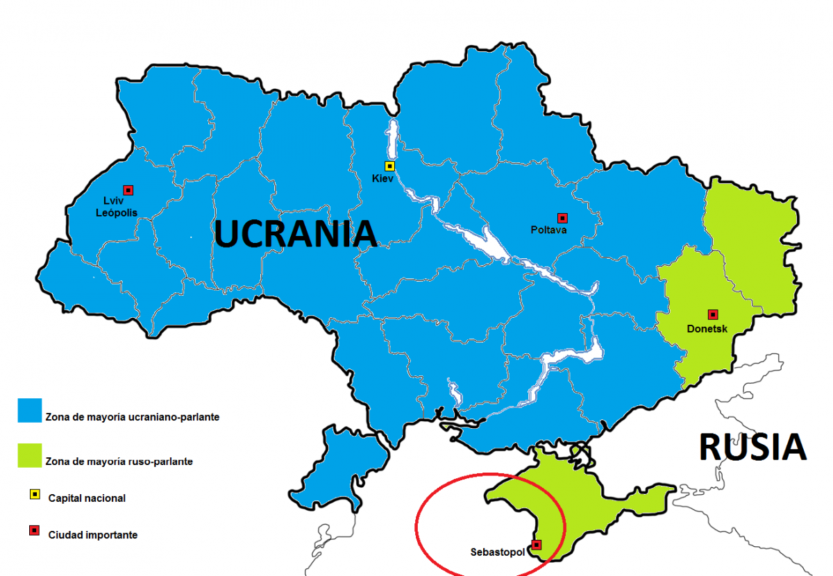 Mapa de Ucrania