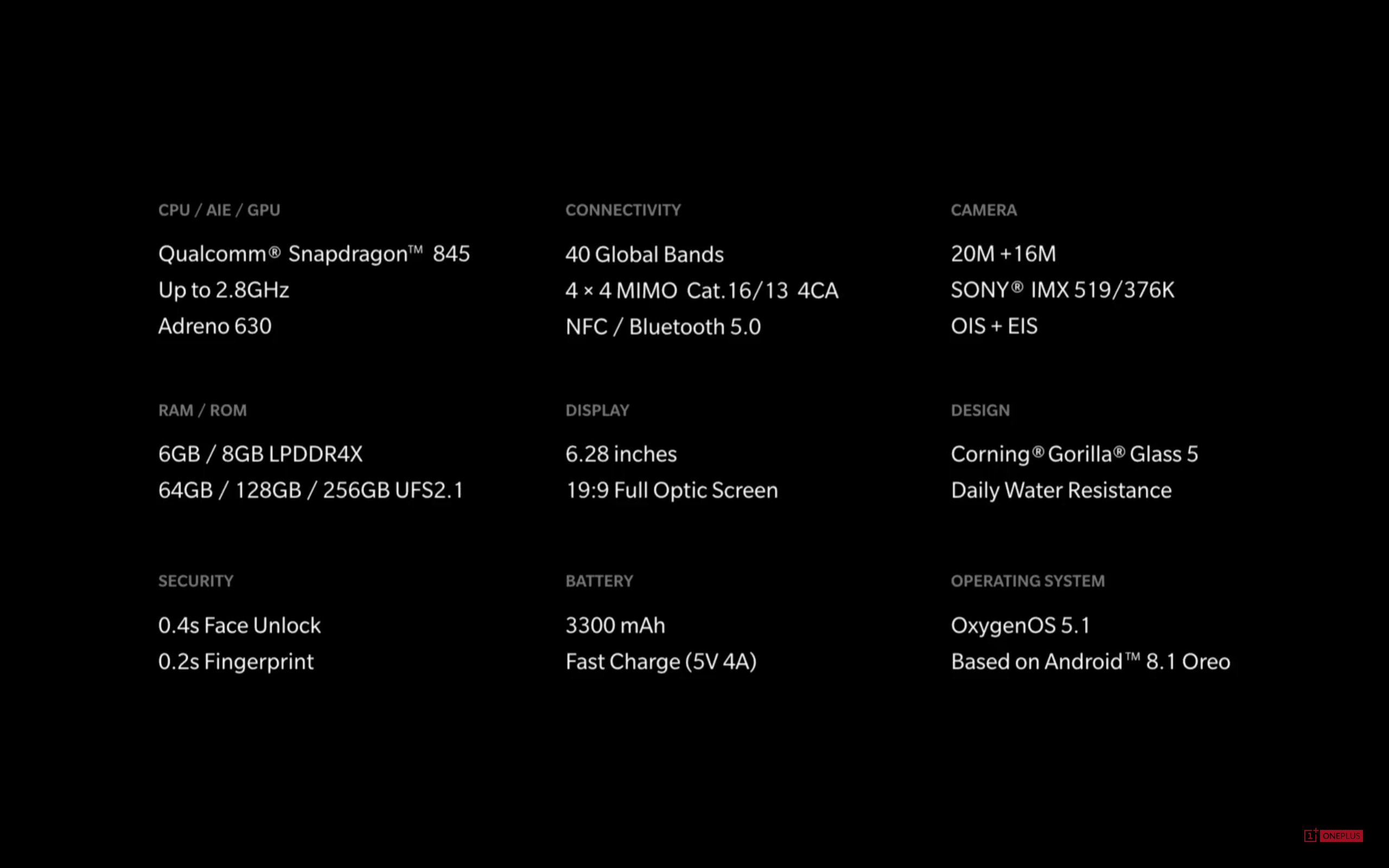 OnePlus 6 OnePlus 6